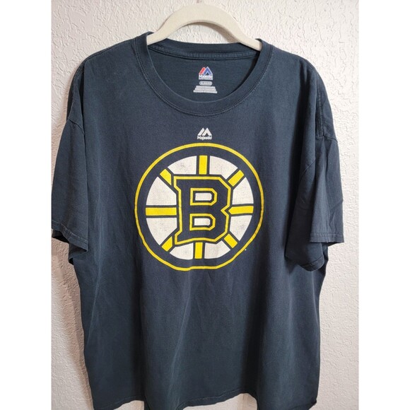 NHL Boston Bruin Black T shirt Majestic XL #1 Dad - Picture 1 of 3